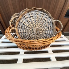 30×24 cm ナチュラル収納籠7個セット バラ売り1個350円の画像