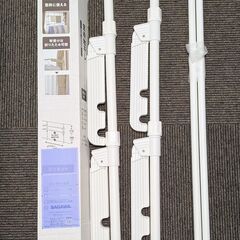 ☆新品☆未使用☆物干し　洗濯物干し　窓枠物干し　つっぱり　2段タイプ　アイリスオーヤマの画像