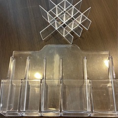 IKEA アクリル　仕切り付き収納ボックス の画像
