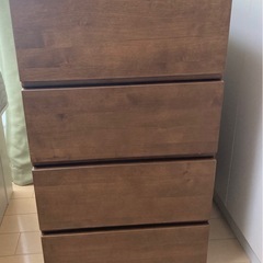 良品計画(無印良品)  4段　チェスト　天然木　　　　の画像
