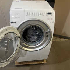 未使用に近い　2025年製　山田電気　ドラム式洗濯乾燥機　ヤマダデンキ オリジナルブランド ドラム式洗濯乾燥機 (RORO YWM-YV90N)ロロ　の画像