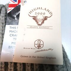 ★HIGHLAND 2000 ・ウール100％ ニット帽 ・新品・グレー色・灰★の画像