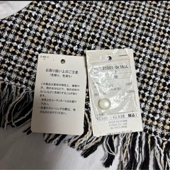 clear ツイード　コットン　コンビトップス　7部丈の画像