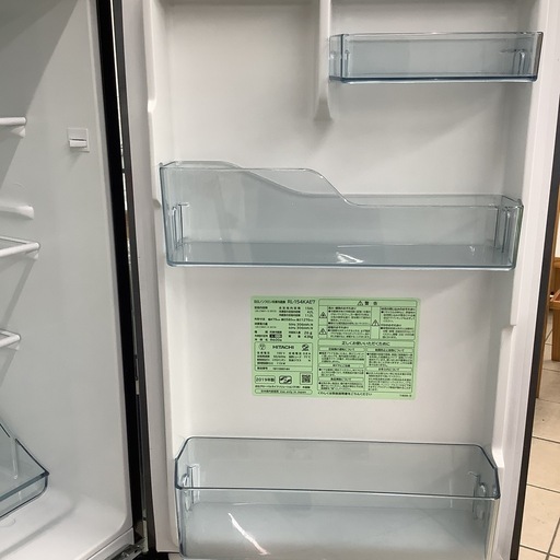 HITACHI   日立　冷蔵庫　RL-154KAE7  2019年製   154L