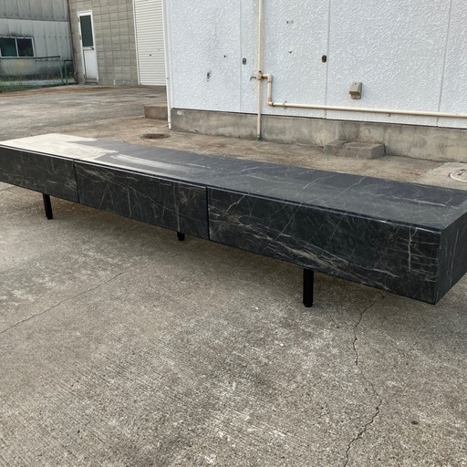 【LOWYA/ロウヤ】【?新品9万円】テレビ台　テレビボード　大理石調　黒　ブラック　収納家具　収納棚　インテリア　オシャレ家具【幅2