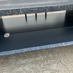 【LOWYA/ロウヤ】【🔴新品9万円】テレビ台　テレビボード　大理石調　黒　ブラック　収納家具　収納棚　インテリア　オシャレ家具【幅240奥42高36】の画像