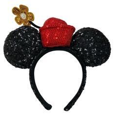 186000 現状品 Disney ディズニー 3点 ミニー ミトン手袋 まとめ売り カチューシャ 美品 冬 スパンコール [0000000001237]の画像