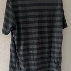 Nike DRI-FIT グレー ストライプ Tシャツの画像