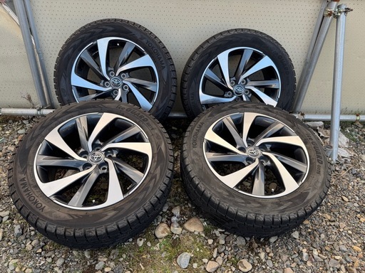 【ご成約済】7.5J-18インチ 5H114.3 +45 トヨタ 60系 ハリアー 純正 中古 アルミ ホイール 4本　YOKOHAMA iceGUARD 235/55R18 23年製造　7部山