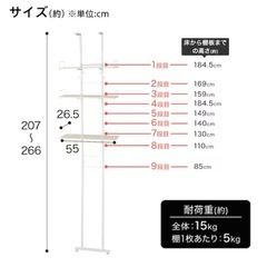 ニトリ わずかなすき間を収納に つっぱり洗濯機ラックの画像
