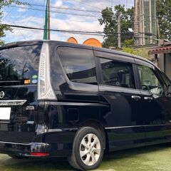 ローンは毎月4,400円～　日産セレナハイウェイスター　Sハイブリッド　左側パワースライドドア／オートクルーズコントロール／ＣＶＴ対策プログラム済み／後席オートエアコン／アイドリングストップ／フロントドライブレコーダー／純正Ｂｌｕｅｔｏｏｔｈメモリーナビ／スマートキーの画像