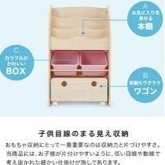 子供用本棚　おもちゃ収納　絵本ラックの画像