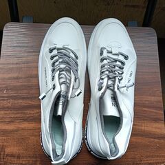 新品 26cm メンズ スニーカー ホワイト 厚底 シューズ 普段着 識別番号:【N387-S】の画像