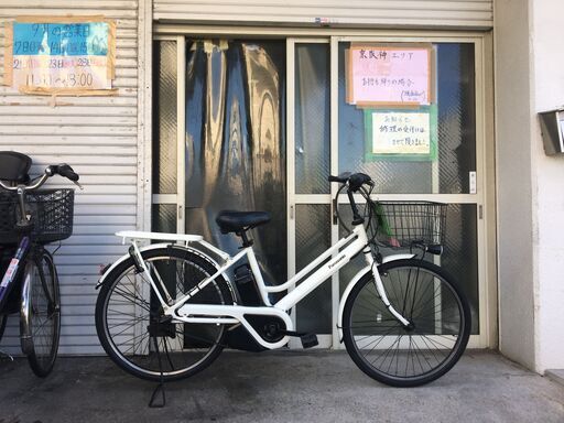 地域限定送料無料　パナソニック　ティモ　S　2023年　16AH　26インチ　白　パスシティ　アシスタ　神戸市　電動自転車