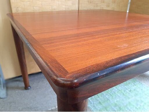 ①【Vejle Stole og Mobelfabrik デンマーク】北欧家具 ミッドセンチュリー チーク材 ローテーブル コーヒーテ