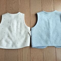 ユニクロ UNIQLO ボアフリースベスト 60cm／2枚セットの画像