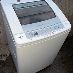 配達設置無料 アクア 洗濯機 7kg 節水循環シャワー水流 自動おそうじ 風乾燥機能付の画像