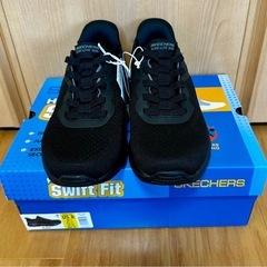 新品未使用タグ付き SKECHERS Swift Fit ブラック 26cmの画像
