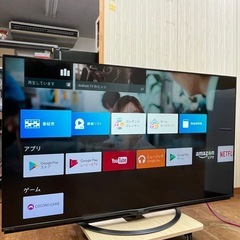 大型60インチ!! SHARP AQUOS 2018年 4T-C60AJ1 Android ネット動画対応 液晶カラーテレビの画像