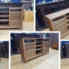 I43　美品　起立木工 サイドボードの画像