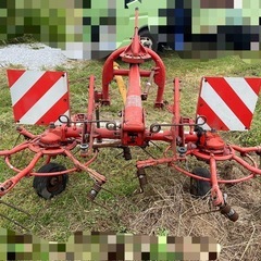 スター ジャイロテッダ MGH2510 トラクター 取付 2連 牧草 集草 反転 撹拌 作業機 2500mm 赤 テッダ ジョイント付 中古 引き取り限定の画像