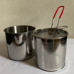 ステンレス製1人用揚げ片手鍋の画像