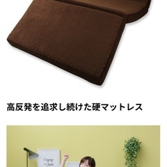 【LOWYA】三つ折りセミダブルマットの画像