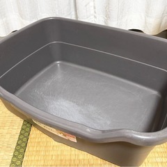 ネコトイレ(リッチェル)深型60フード付 ダークグレーの画像