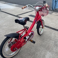 <配送可>ディズニー　ミッキーマウス　自転車　14インチ　補助輪付　ディズニー　キッズ　　　の画像