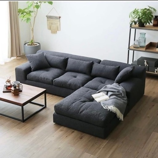 【お取引完了】ロウヤ　3人がけソファ➕オットマン　北欧