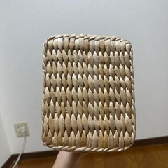 パールハンドル付き かごバッグの画像
