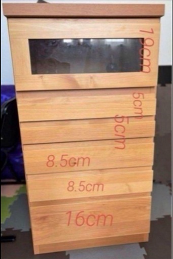 キャビネット美品　6段引き出しキャビネット