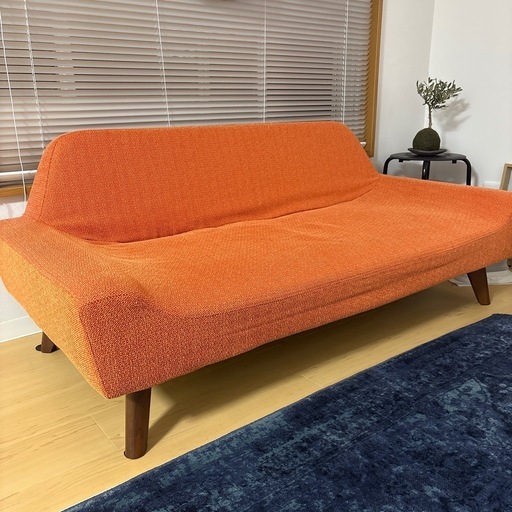 高級家具POLISソファSOL2P ベージュ/ベージュ替カバー付き (ジョ