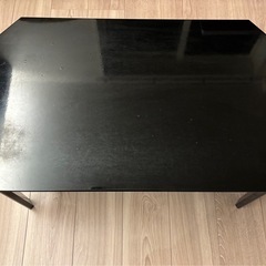 ★0円【お譲りします】ニトリ NITORI　折りたたみ式ローテーブル 折りたたみテーブル 机 ブラックの画像