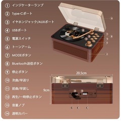 ☆新品1点のみ☆CDプレーヤー Bluetooth スピーカー内蔵 充電式 多役 ラジオ 防災の画像