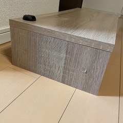 アイリスオーヤマ モニター台 パソコン台 棚板付き 木目の画像