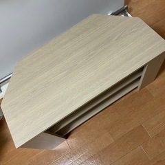 コーナーテレビ台 テレビボード 幅80cm 32型テレビ対応 ホワイトの画像