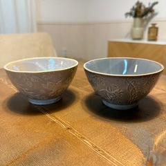 美濃焼　みのる陶器　humming bird 　マルチボウル2つ　＆　よしざわ窯　チャコールフライパン1枚の画像
