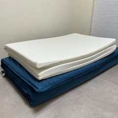 【数回使用の美品】セミダブルの敷布団・敷布団カバー・ マットレス・夏冬シーツ付きの画像