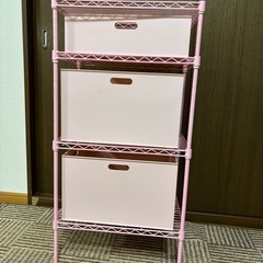 スチールラック　収納ボックス付の画像