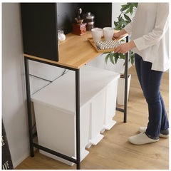 ニトリ　ヴィンテージ30Lごみ箱上ラック の画像