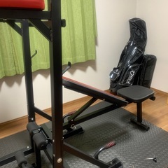 ぶらさがり健康器　マルチジムトレーニングベンチ　懸垂マシン KKT082 耐荷重150kg インクラインベンチ付 ベンチプレスの画像