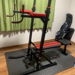 ぶらさがり健康器　マルチジムトレーニングベンチ　懸垂マシン KK...