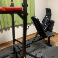 ぶらさがり健康器　マルチジムトレーニングベンチ　懸垂マシン KKT082 耐荷重150kg インクラインベンチ付 ベンチプレスの画像