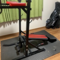 ぶらさがり健康器　マルチジムトレーニングベンチ　懸垂マシン KKT082 耐荷重150kg インクラインベンチ付 ベンチプレスの画像