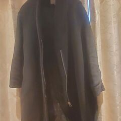 FURRY RATE 黒 ロングコート ジッパー付きの画像
