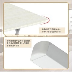 食卓　PC机　白　折りたたみ式の画像