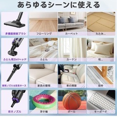 ☆新品☆掃除機 コードレス 強力吸引 Type-C充電式 スティック掃除機の画像