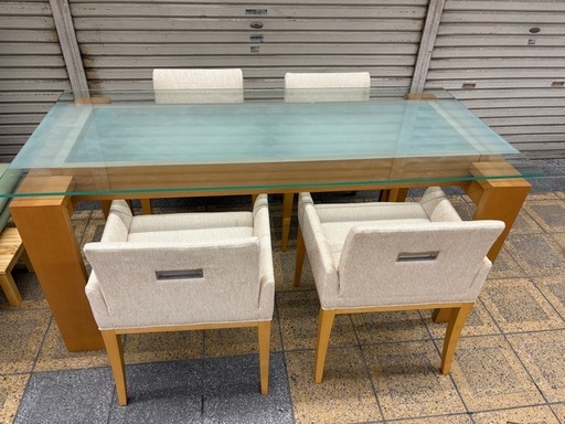 ガラス　ダイニングテーブル　幅170cm 配達可能