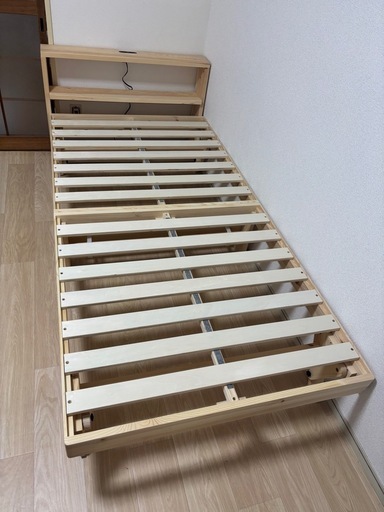 コンセント付きヘッドボード＆折りたたみベッドふれーむフレーム